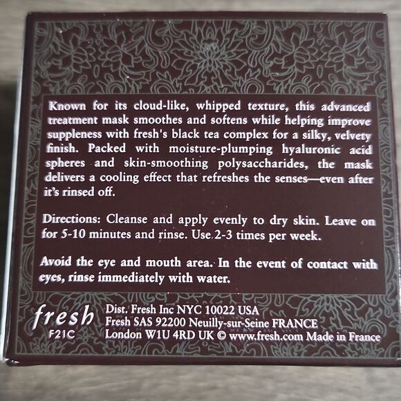FRESH Black Tea Instant Perfecting Mask NEW MSRP $98 100ml 3.3 Oz - Picture 10 of 15